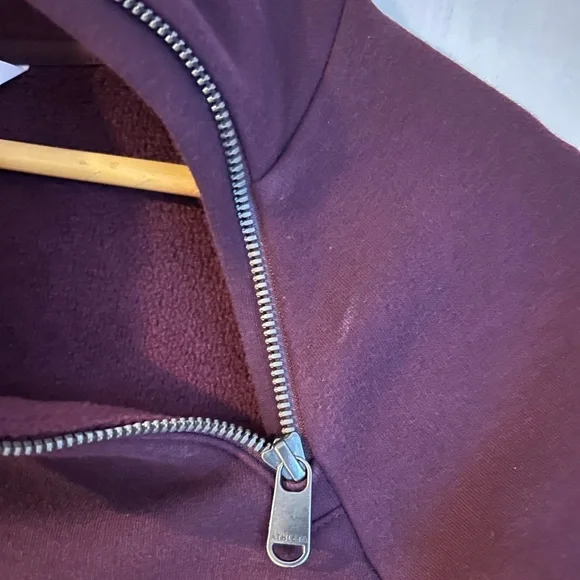 Athleta Eggplant purple Cowl Neck Sweater, Size XXS - Picture 3 of 9